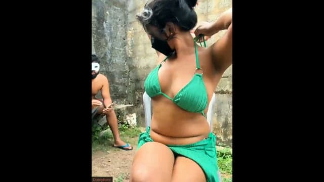 Naughty_Shashi Outdoor full nude & hand cuffs show Indian