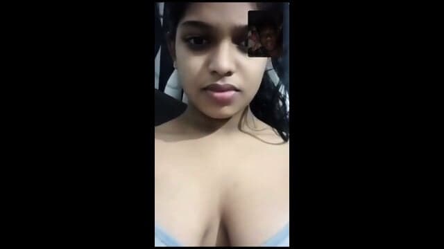 Cute gf showing in video call to bf