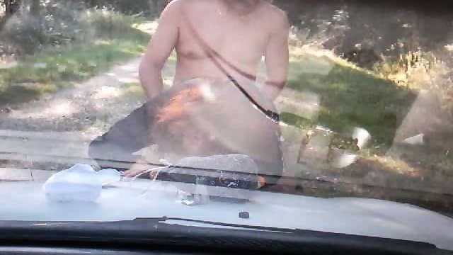 french fuck outside with prostitute