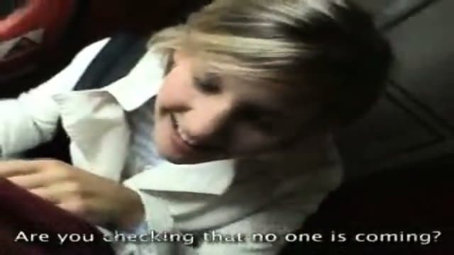 Amateur BJ in a Train Full of People!!