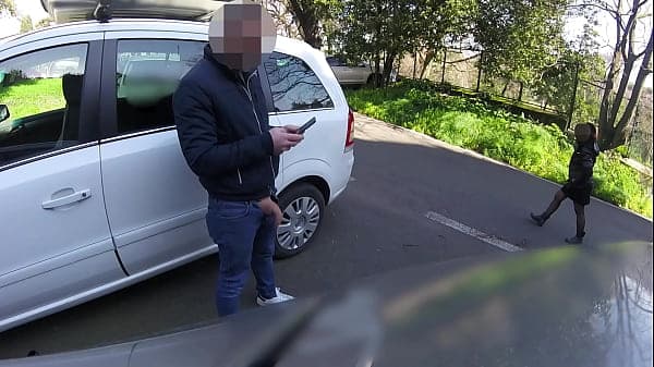 The Teacher Swallows Cock on a Public Street (D...