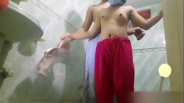 Desi Indian slim girl In Bathroom Early Morning...