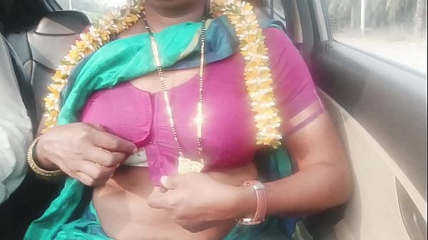Indian car sex.housewife with husbend's father long drive for fucking. Telugu dirty talks.