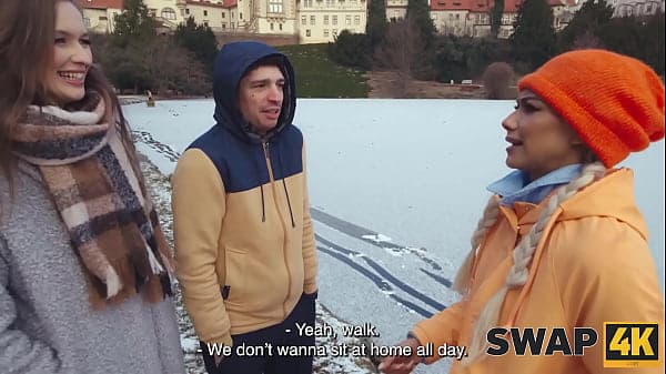 SWAP4K. A Sunday walk ended up as having a girl with in our bed. Hot sex with Stacy Cruz & Veronica Leal