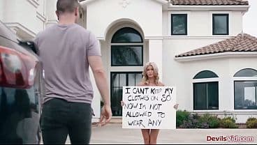 Blonde teen Emma Rosie got rescued by a perv guy.The dude fingering her.The petite babe gets her face slapped while getting her shaved pussy fucked.
