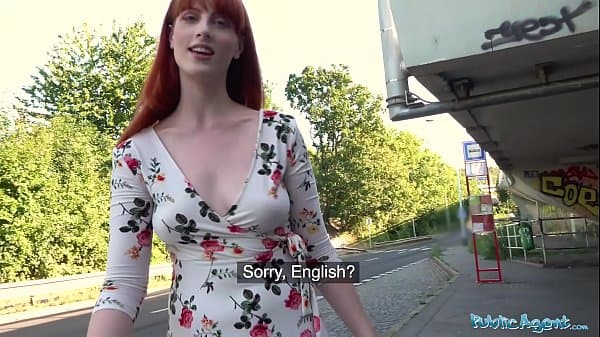 Public Agent Dirty hot American redhead beauty ...