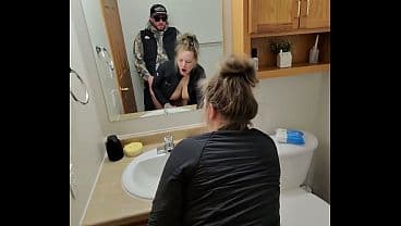 Sneaky Fuck with Horny Girl in Bathroom