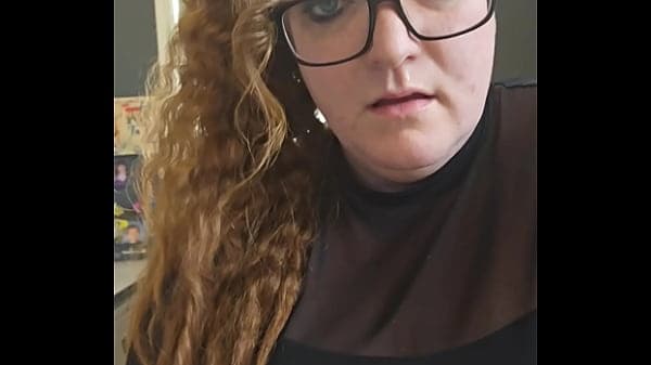 Bbw redhead secretary curlyyred masturbates in ...