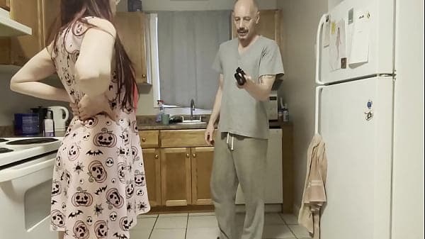 step dad catches step daughter out late drinkin...