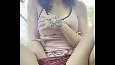 Hentai Milf Hiding In Her Backyard Sweaty Finge...