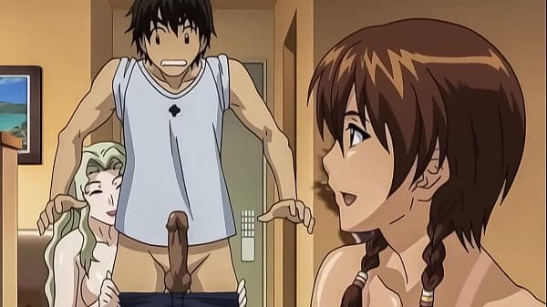 Jovencitas Lesbianas se Follan su Hermanastro - Hentai SIN Censura