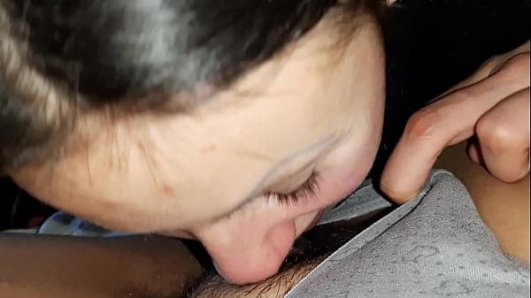 My neighbor licks pussy for the first time