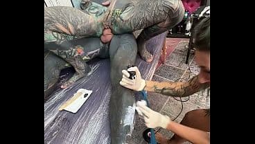 Tattooeed and Piercings Titty Tattoo Session Turns Into Wild Anal Ride